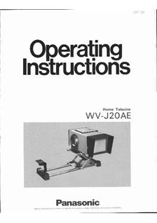 Panasonic WV J 20 AE manual. Camera Instructions.